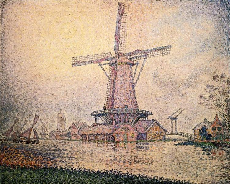Paul Signac Dutch Mill at Edam oil painting image